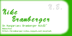 nike bramberger business card